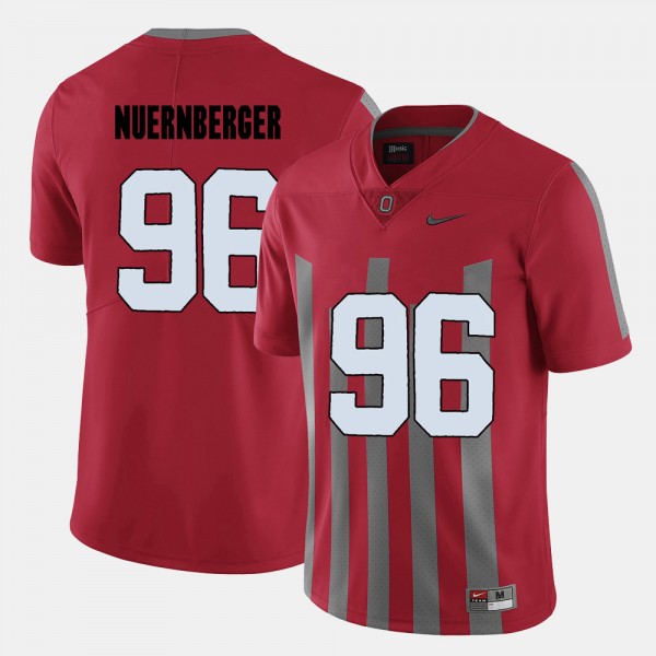 Ohio State Buckeyes Sean Nuernberger Men's #96 Red College Football Jersey 2404BKMZ1